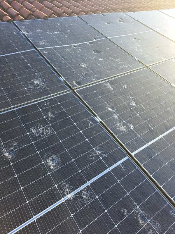Pannelli fotovoltaici danneggiati dalla grandine